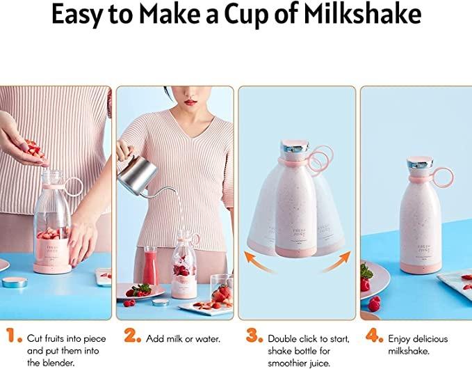 Fresh Juice Portable Blender, 350ML Blender Bottle