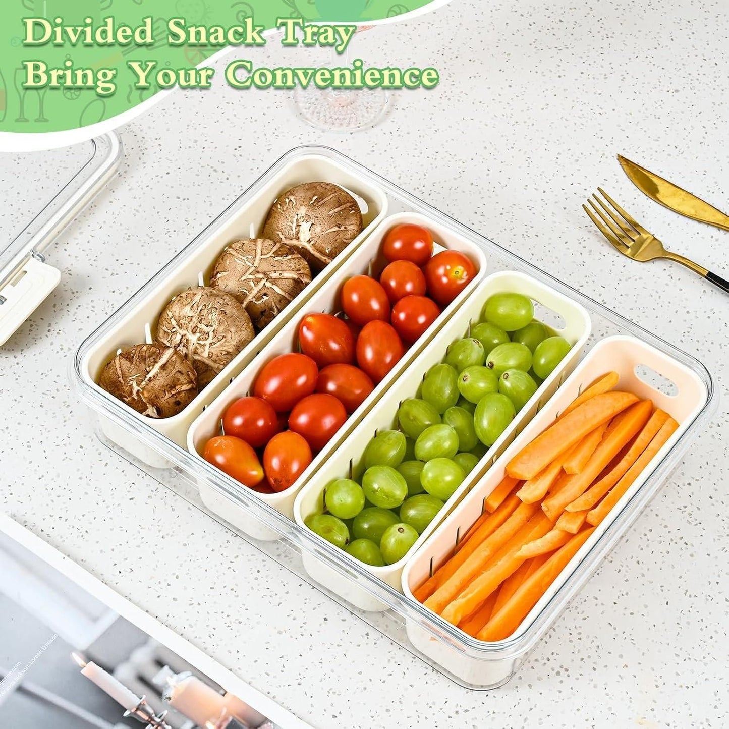 4 Compartment Fridge Storage